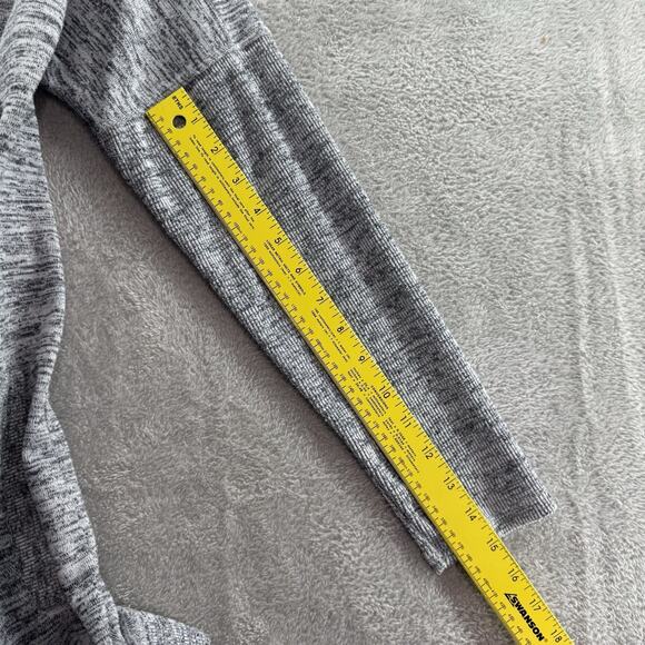 Athleta Sweater Women S Heather Gray Open Front Hoodie Cardigan Pockets Active - Picture 11 of 14